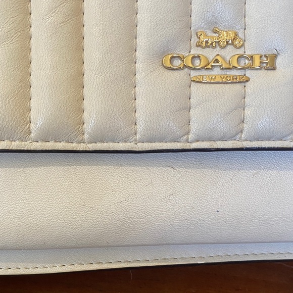 Coach Cream Quilted Crossbody Bag - Picture 3 of 8